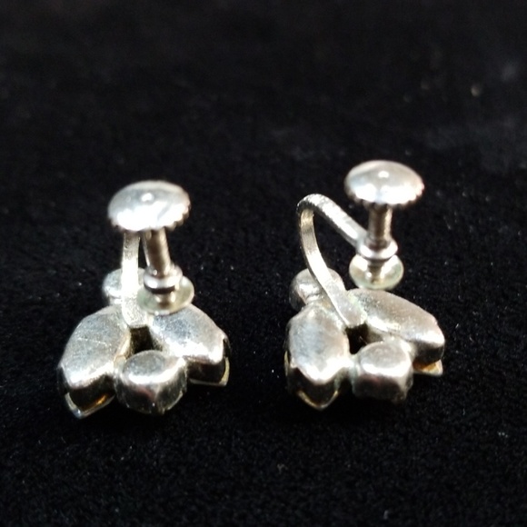 Vintage 1950s Made In Austria Crystal Screw Back Earrings - Picture 12 of 12